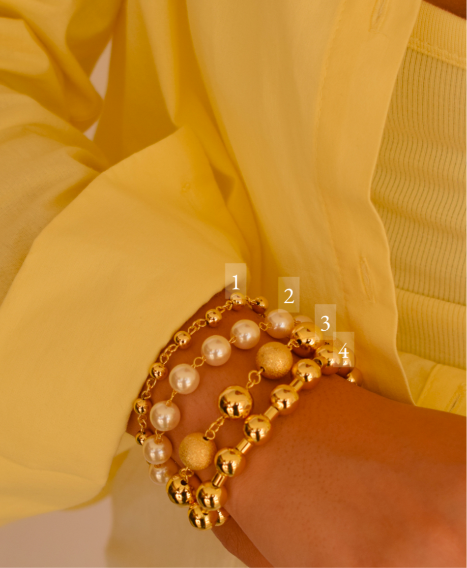 Bracelet model 4 golden balls