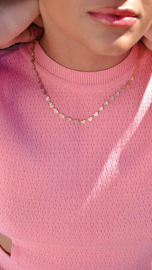 Worked heart necklace