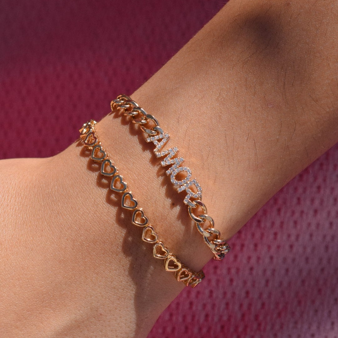 Studded ( amor ) love bracelet