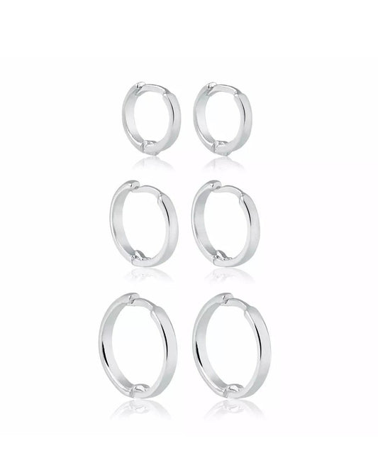 Thick Plain Hoop Earrings