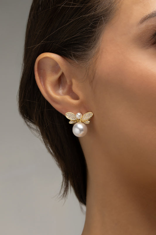 Bee Base Ball Earrings