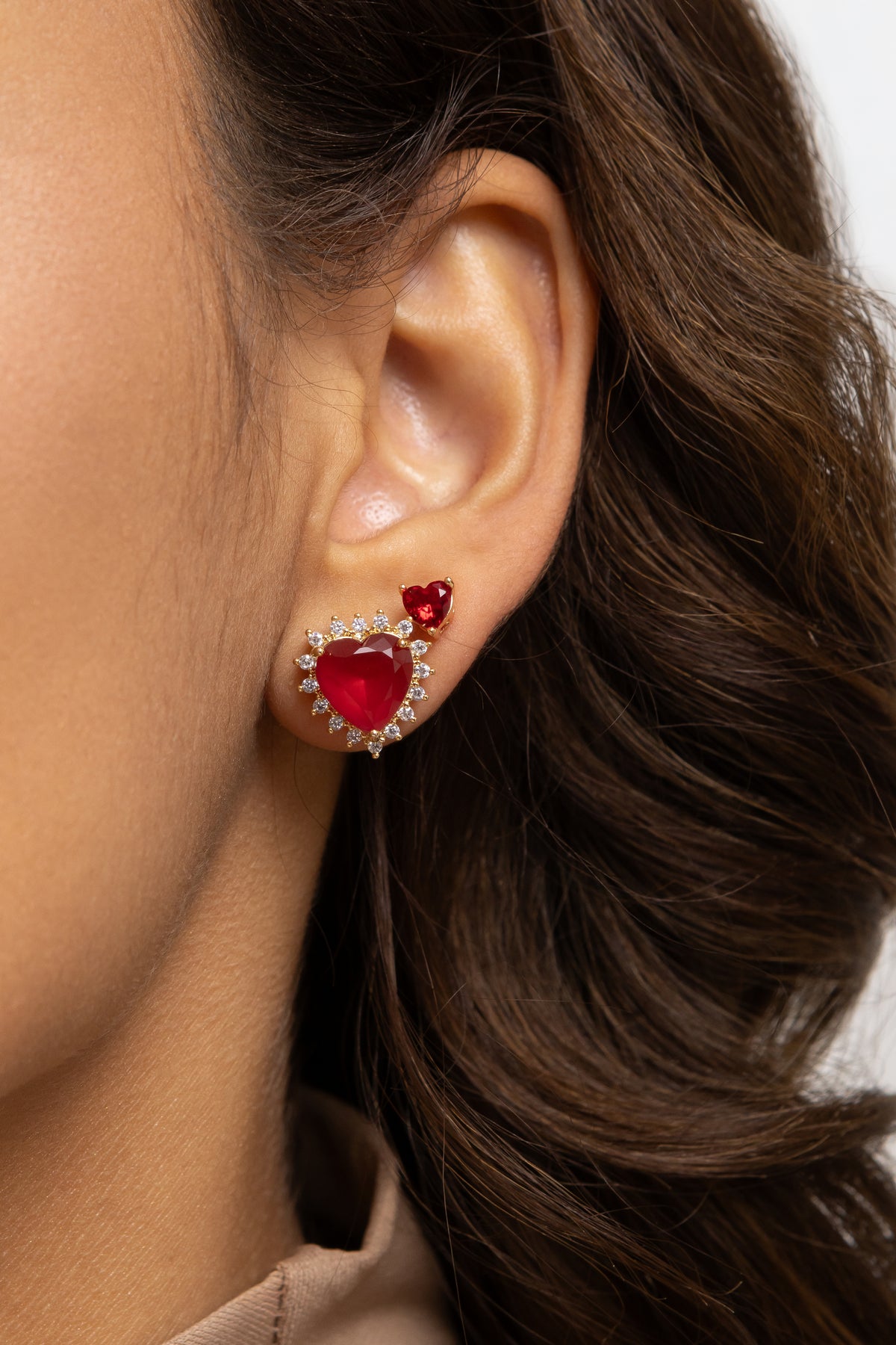 Ruby Heart Bracelet Duo