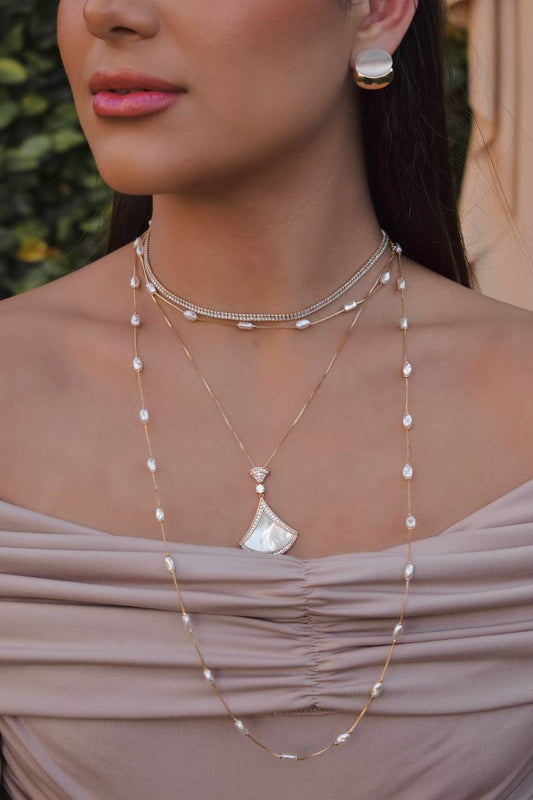 Chocker Flattened pearl