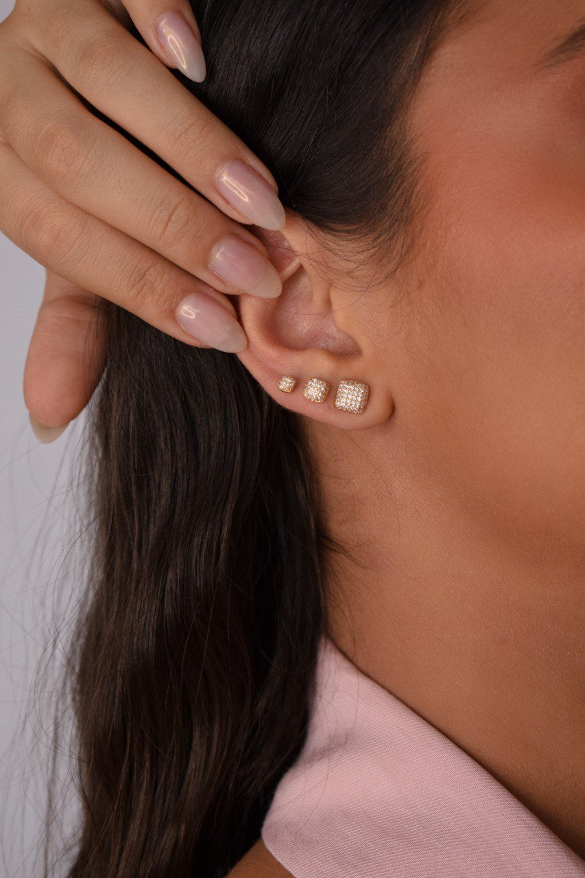 Square Zirconia Earrings