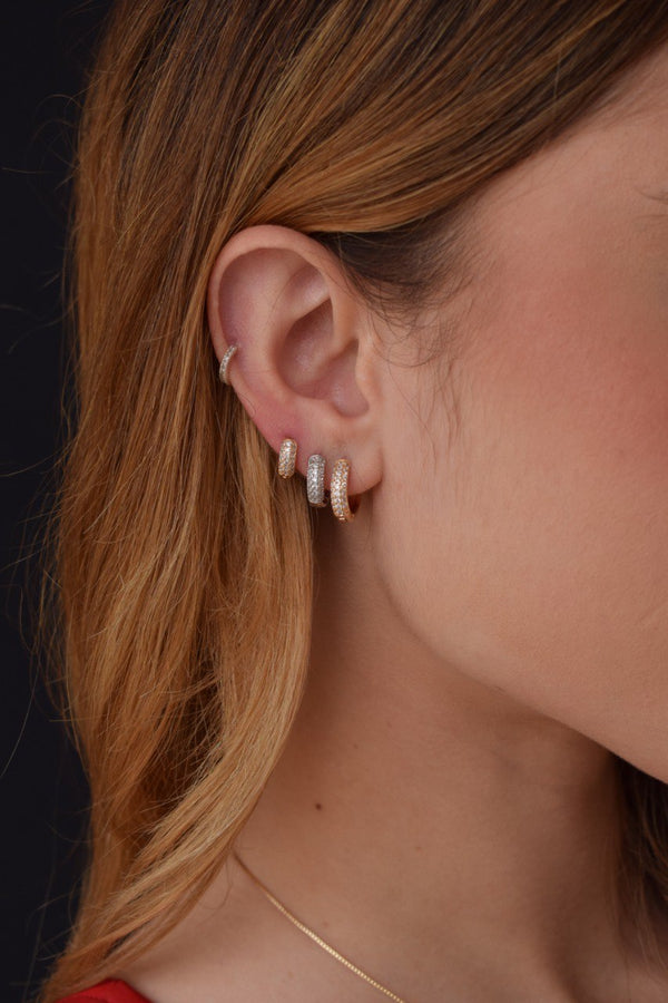 Pavé Hoop Earrings