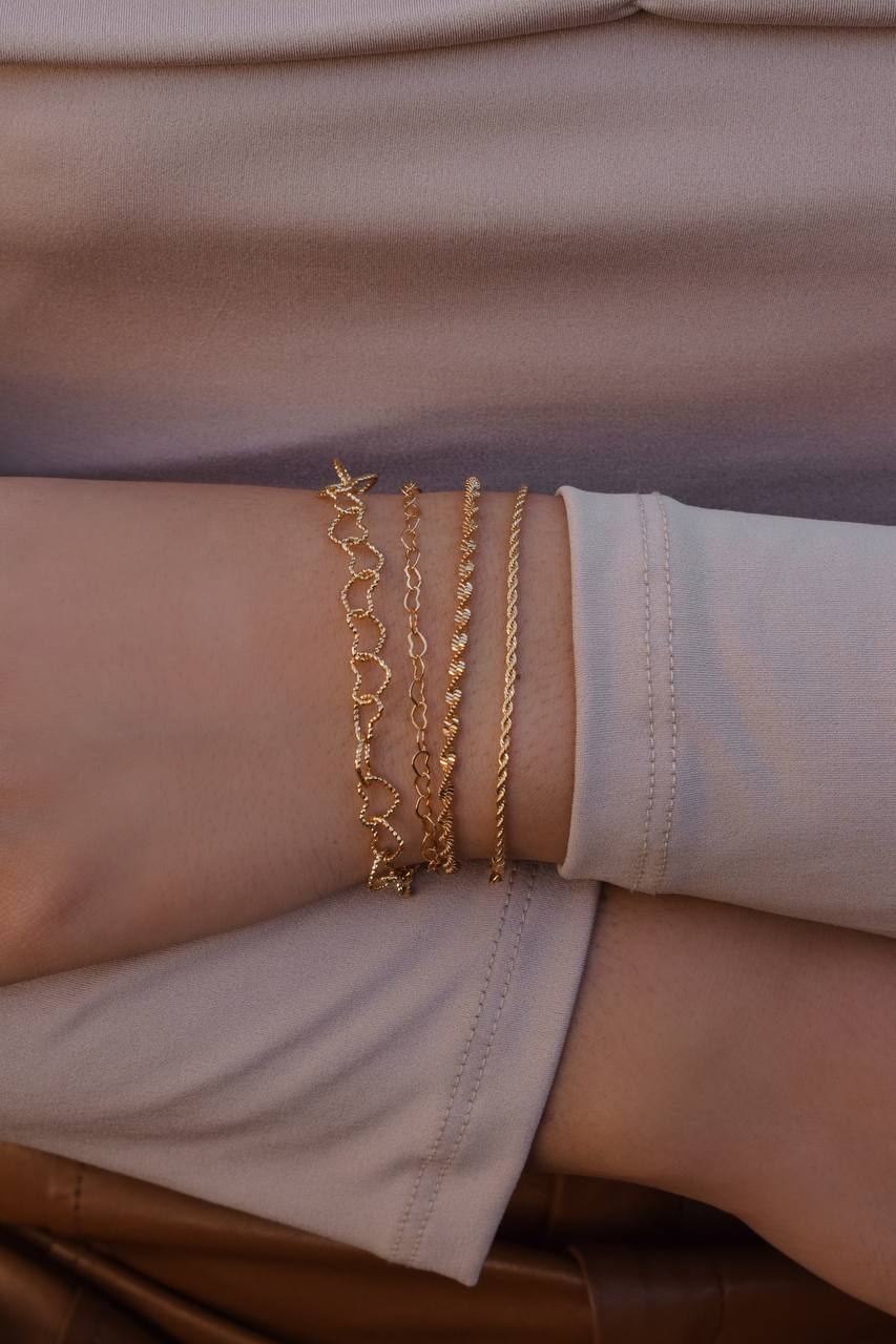 Large Detailed Heart Bracelet