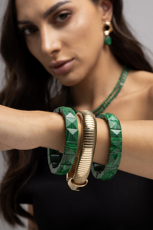 Reconstituted Malachite Bracelet