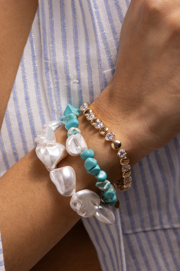 Shell Pearl Biva Bracelet 16+5 cm