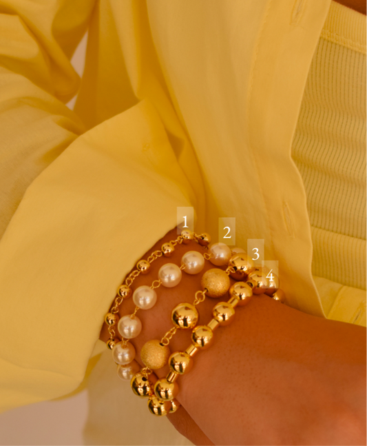 Bracelet model 4 golden balls