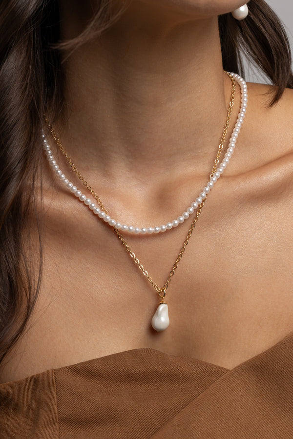 Pearl Shell Pendant Necklace – 45 cm