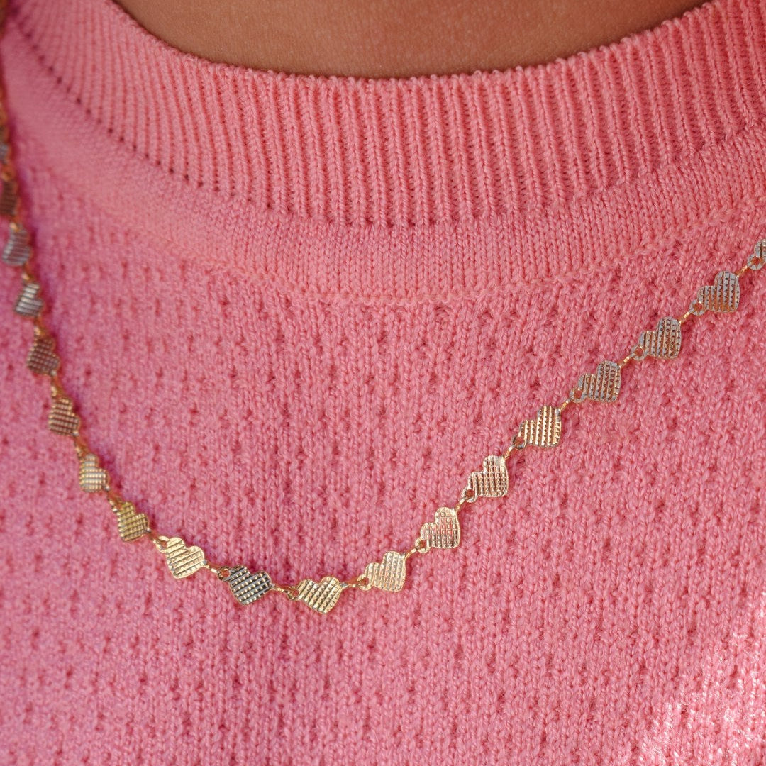 Worked heart necklace