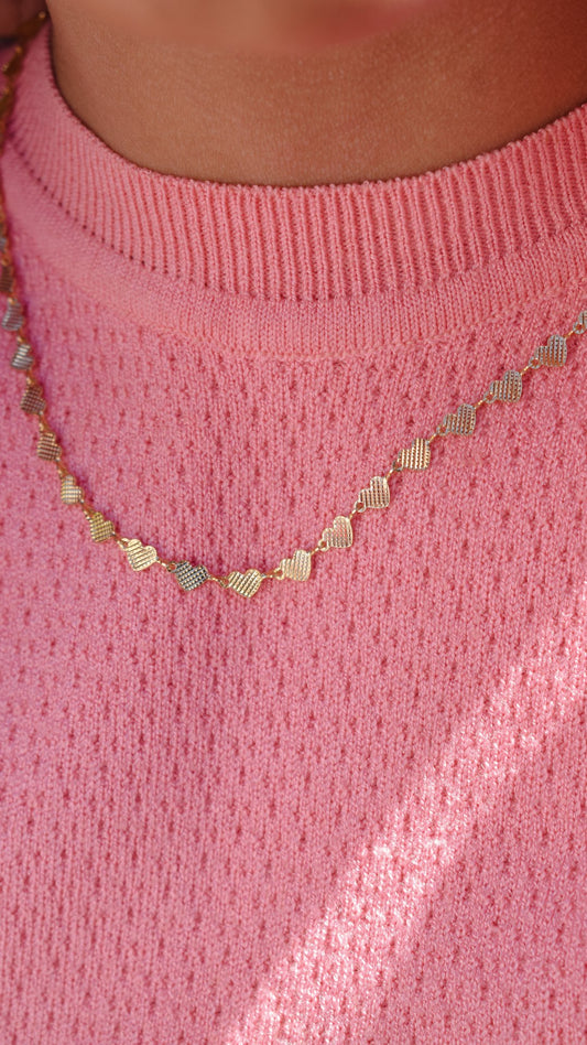 Worked heart necklace