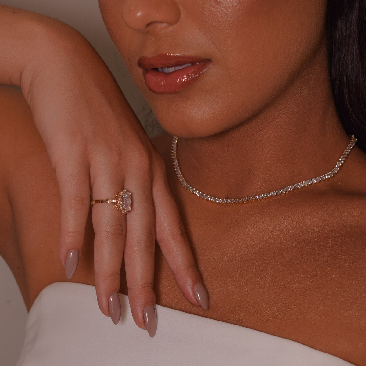 Zirconia cartier inspiration necklace