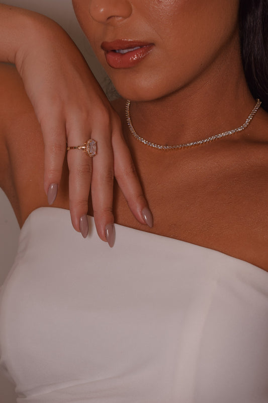 Zirconia cartier inspiration necklace