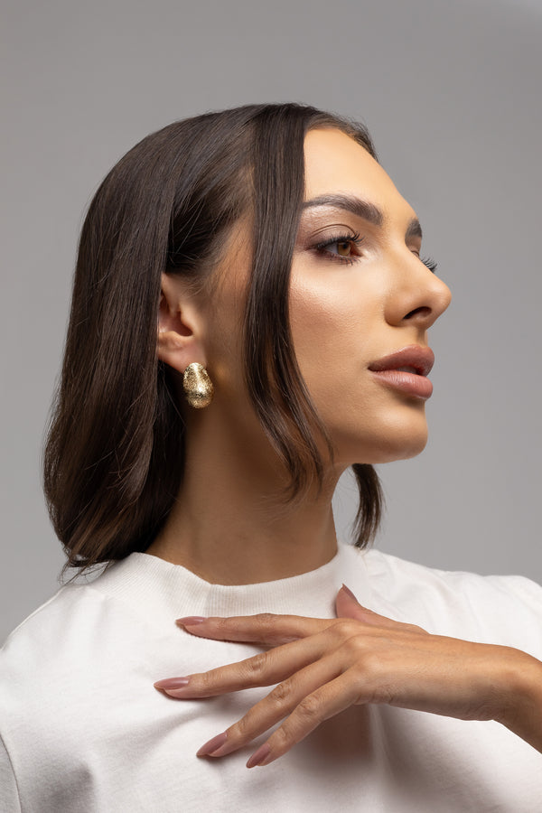 Cracked Teardrop Earrings