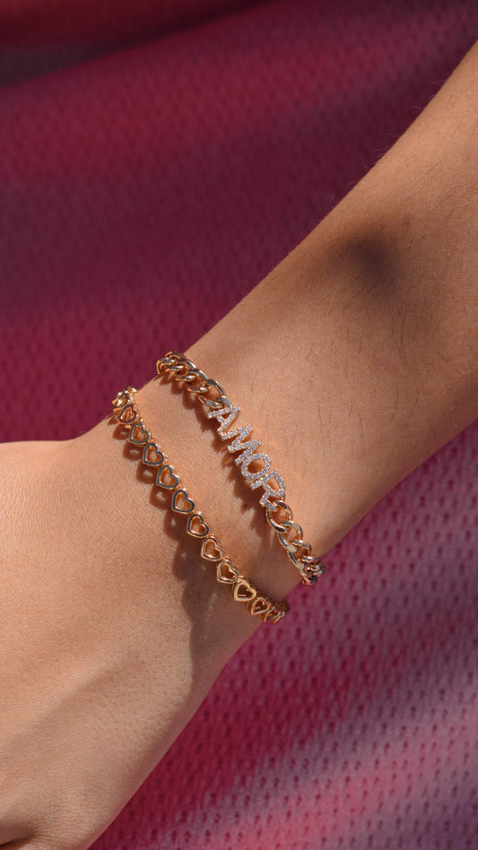Studded ( amor ) love bracelet