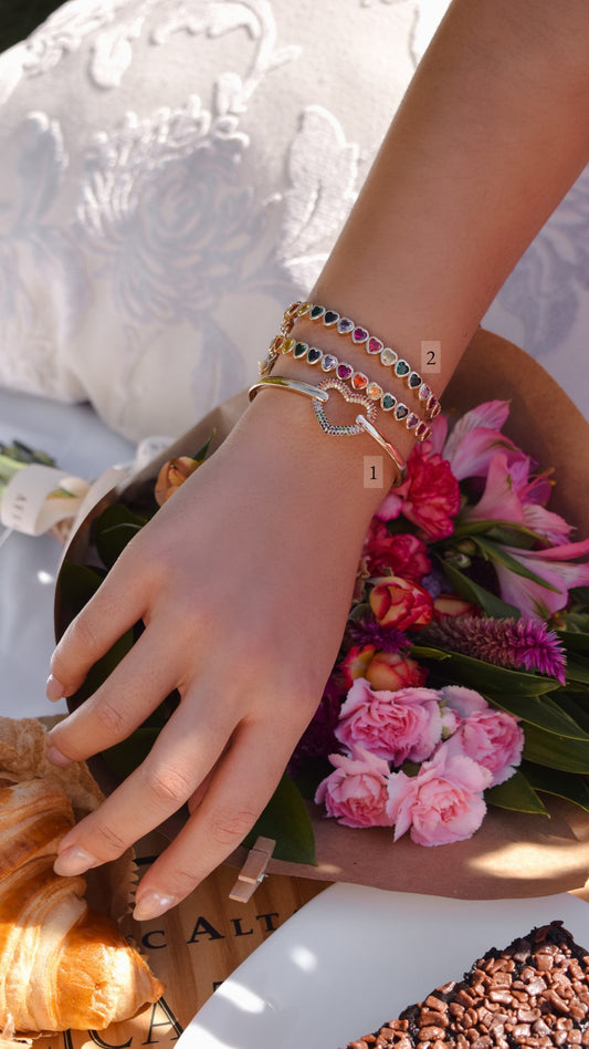 Colorful heart bracelet