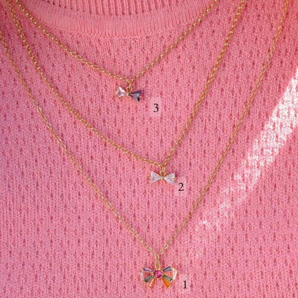 Necklace number 1 colored bow