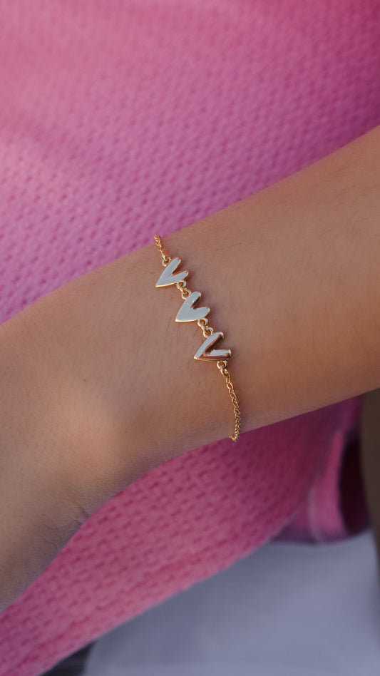 Bracelet 3 hearts