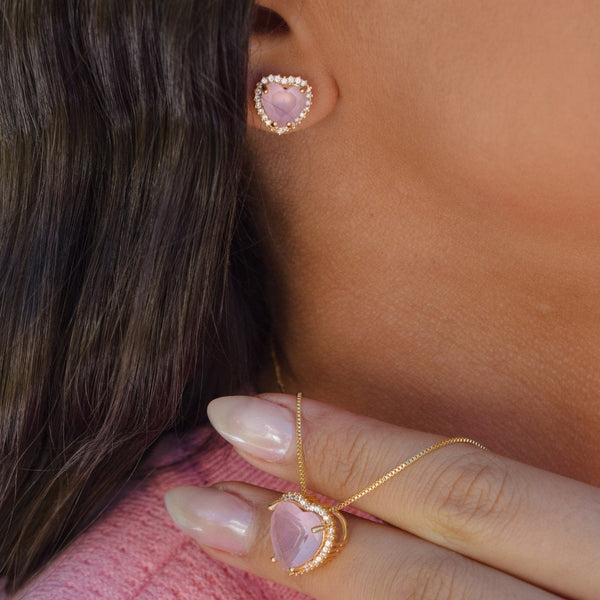 Natural stone set with zirconia