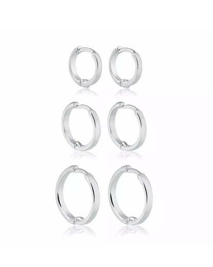 Thick Plain Hoop Earrings