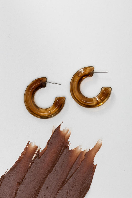 Resin Hoop Earrings