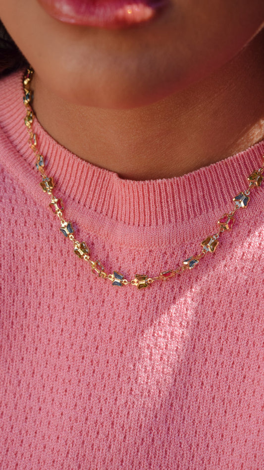 Necklace colorful butterflies