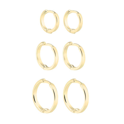 Thick Plain Hoop Earrings