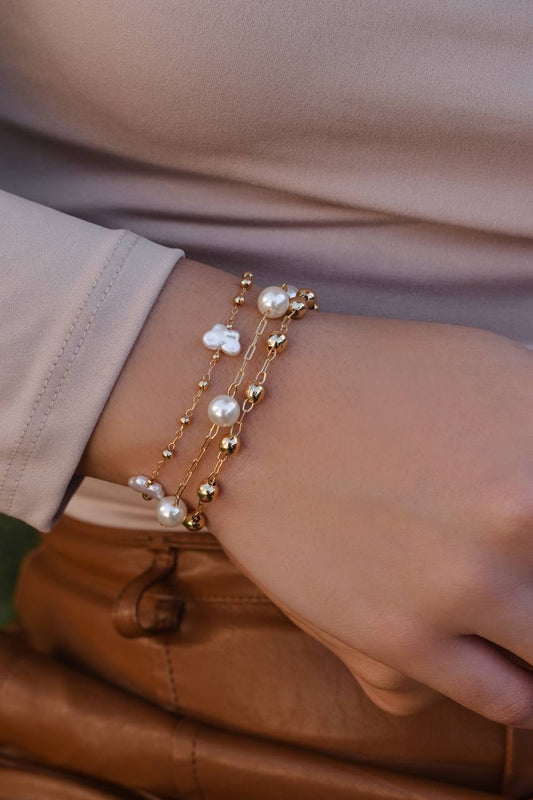 Pearl butterfly bracelet