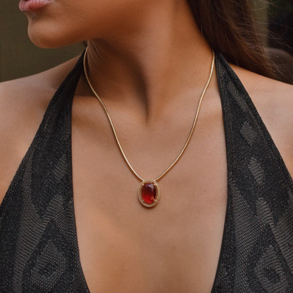 Red stone necklace