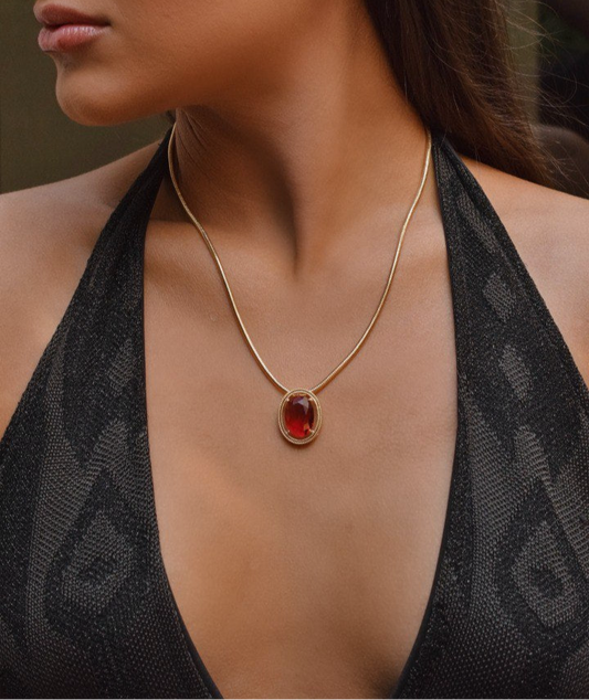 Red stone necklace