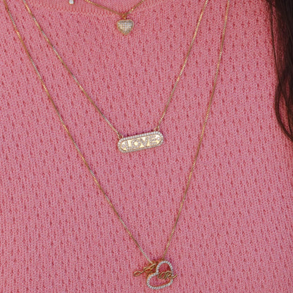 Long adjustable necklace ( amor ) love