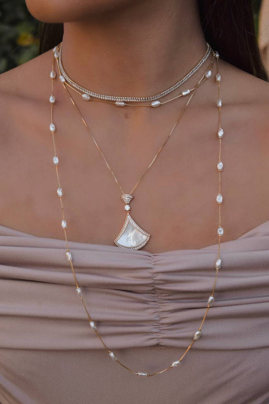 Chocker Flattened pearl