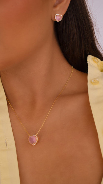 Heart set with zirconia around