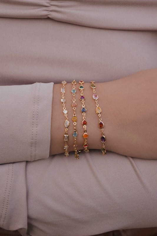 Colored heart bracelet