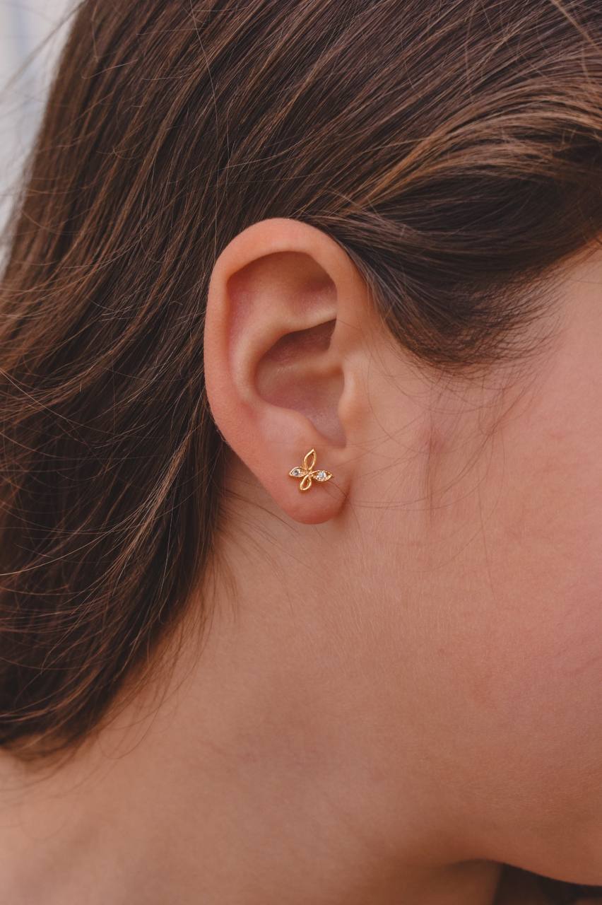 Kids Hollow Butterfly Stud Earrings