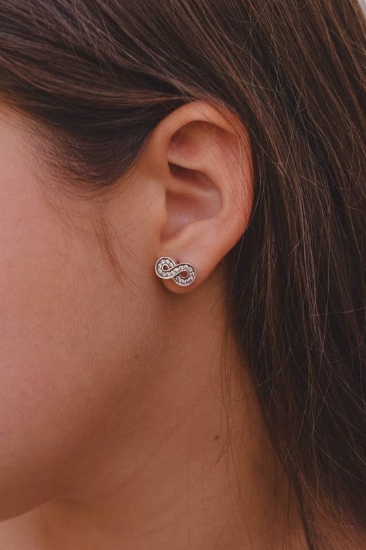 Kids Pavé Infinity Slim Earrings