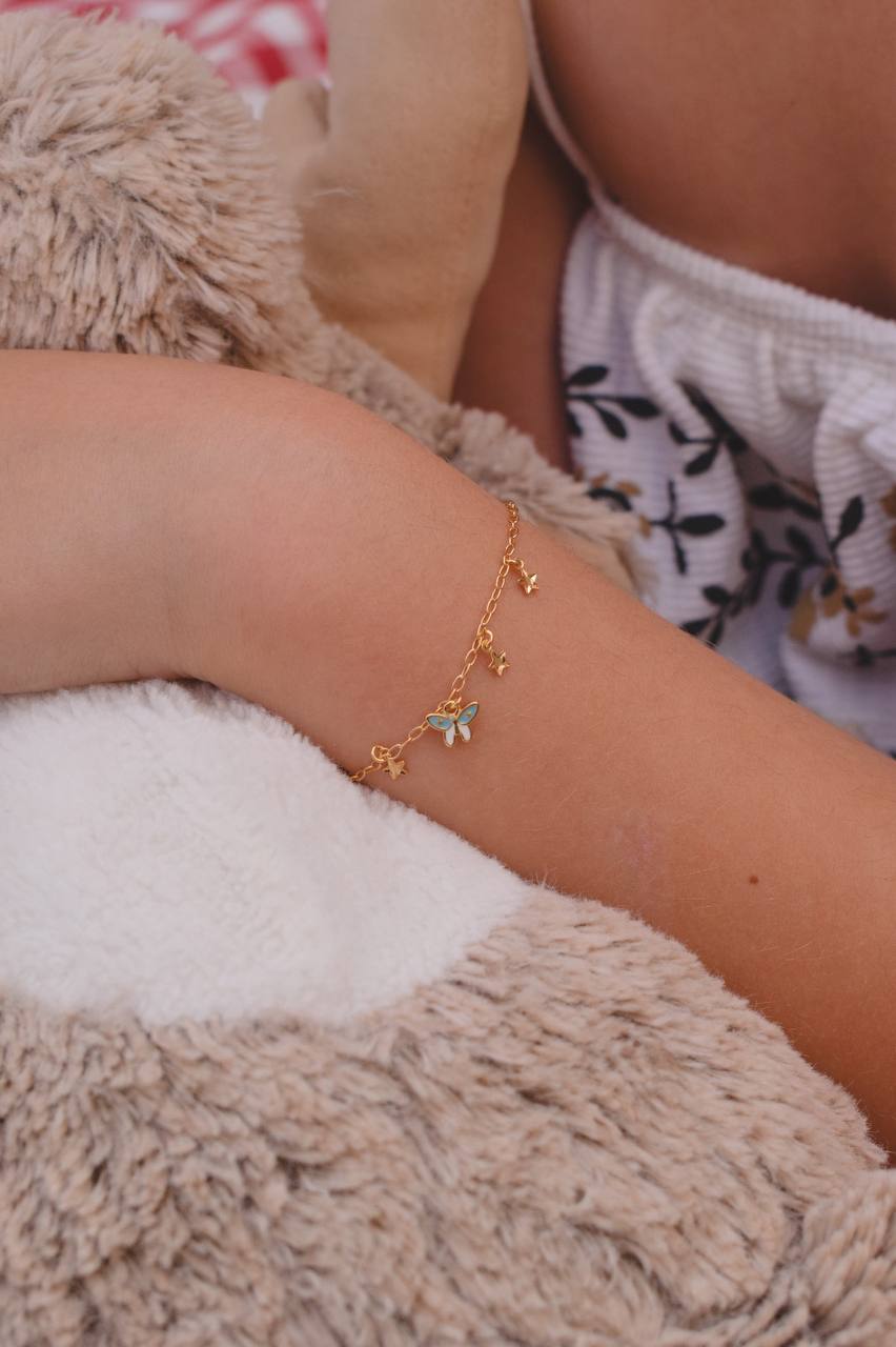 Blue Butterfly Jewelry Set