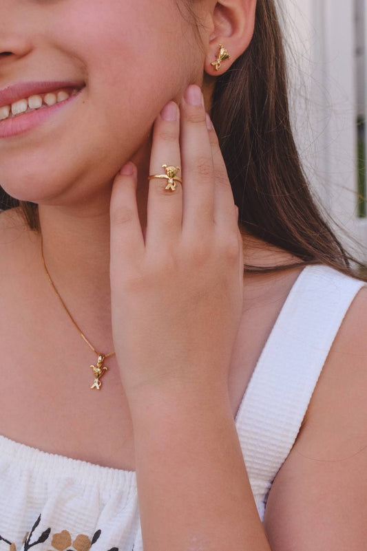 Children’s Dog Jewelry Set with Zirconia