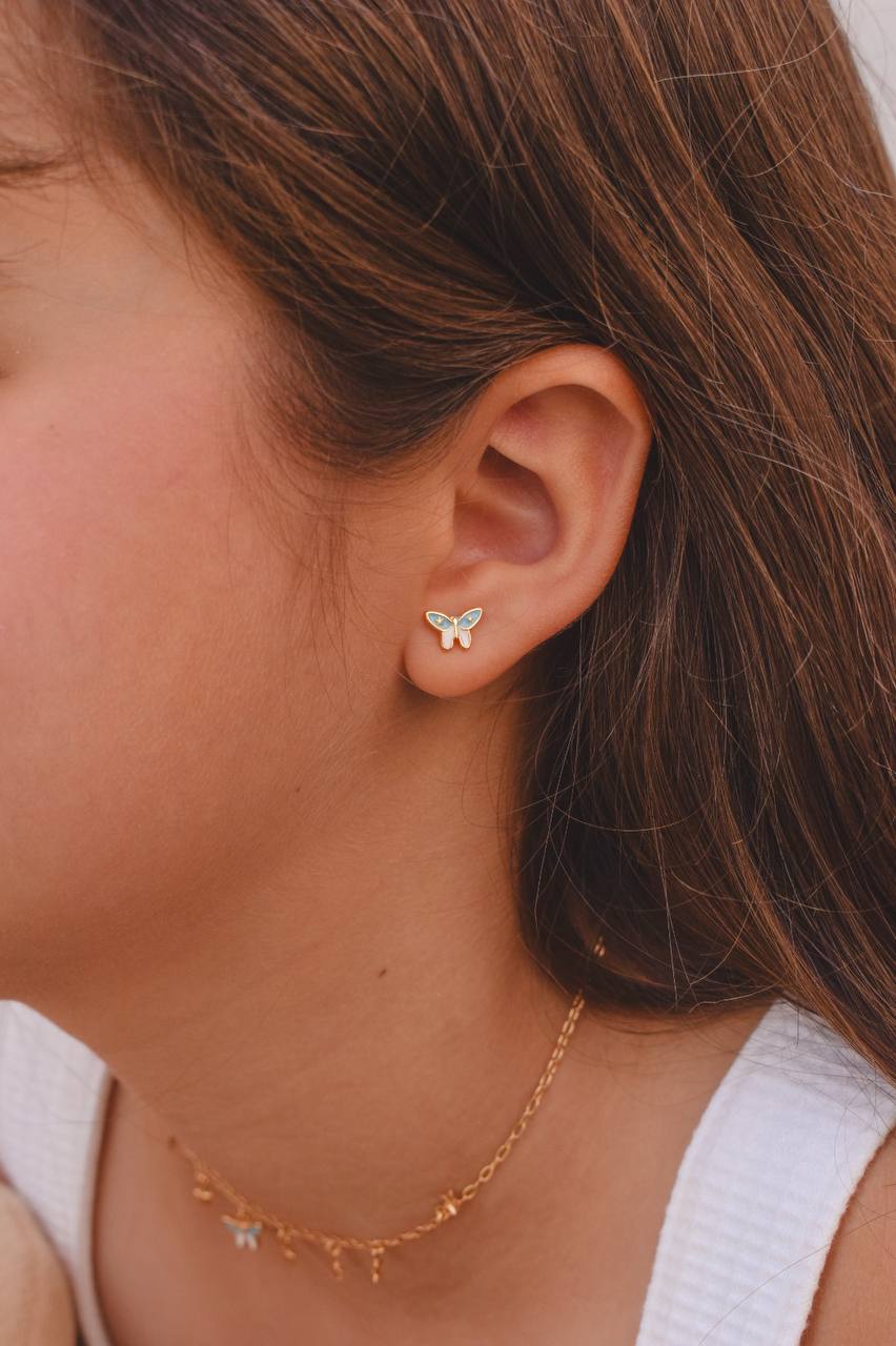 Blue Butterfly Jewelry Set