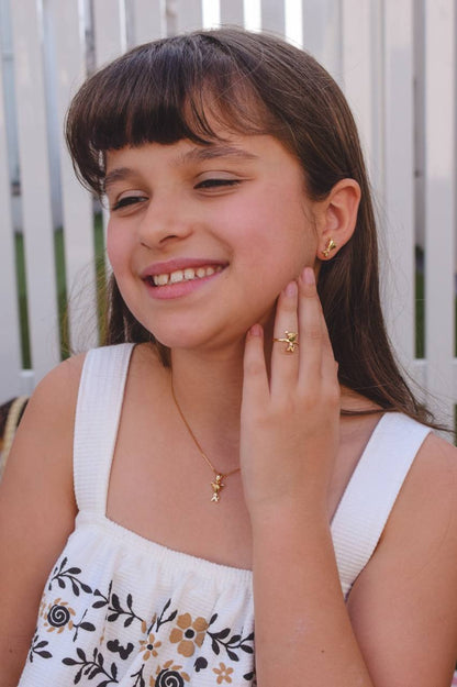 Children’s Dog Jewelry Set with Zirconia