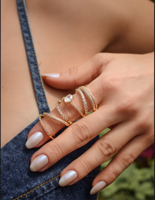 Glued ring 7 studded