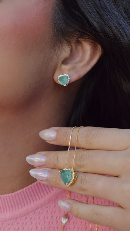 Heart set with zirconia around