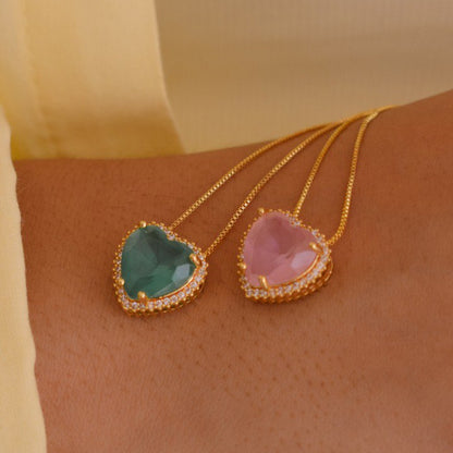 Heart set with zirconia around