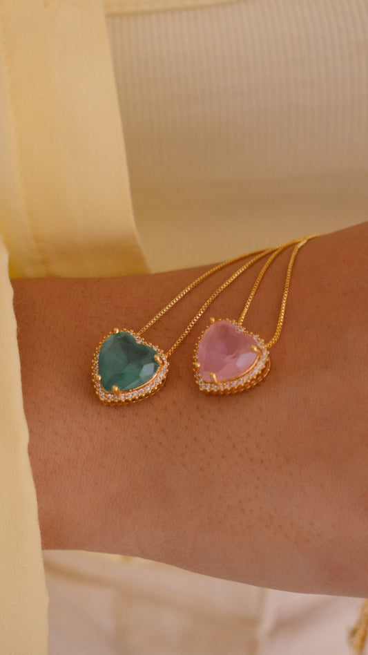 Heart set with zirconia around