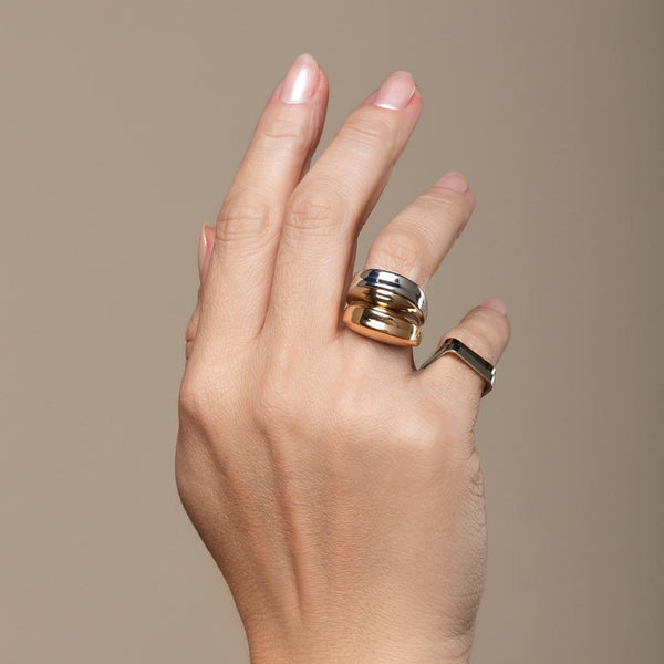 Adjustable Double Two-Tone Ring