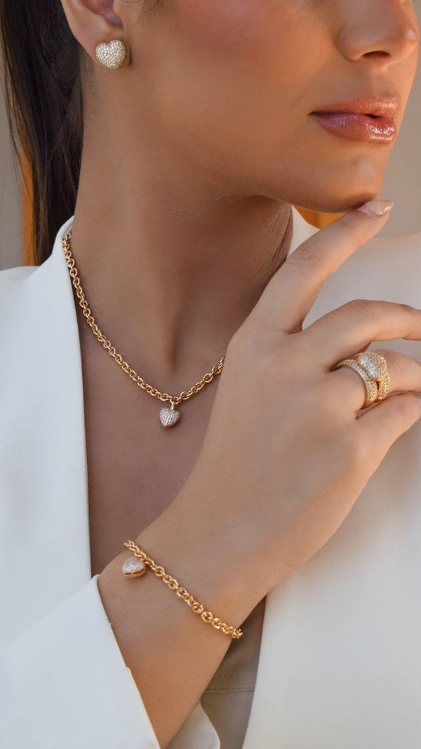 Pavé Heart Earrings