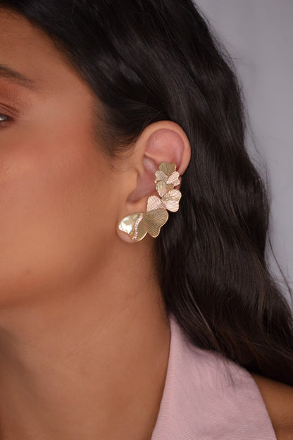 Heart & Leaves Ear Cuff