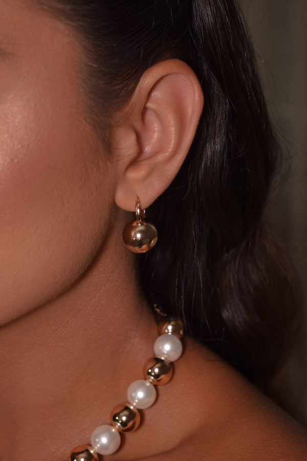 Ball Hoop Earrings