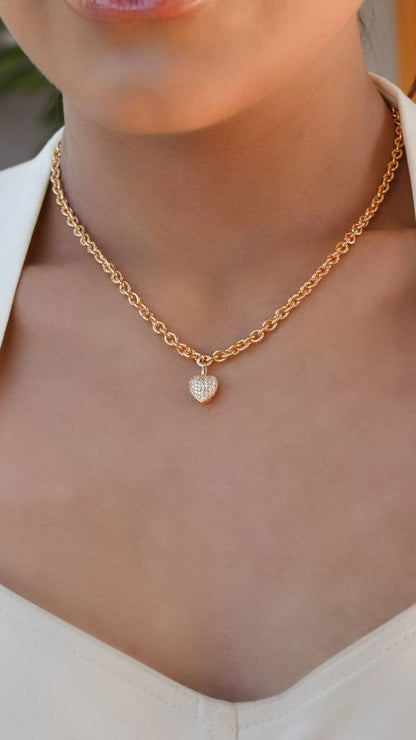 Pavé Heart Necklace